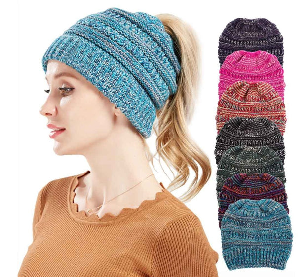 Femme Favs™ - CozyKnit™ Ponytail Beanie