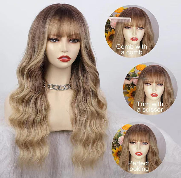 Femme Favs™ - LuxeWave™ Ash Blonde Wig