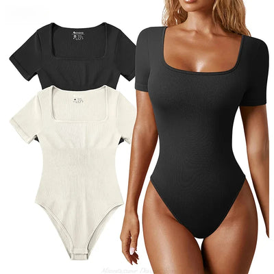 Femme Favs™ - ShapeEssence™ Ribbed Bodysuit