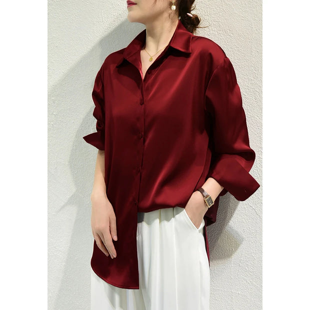 Femme Favs™- SilkStyle™ Satin Blouse - Femme Favs