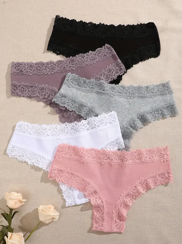 Femme Favs™ - BlossomLace™ Cotton Panties