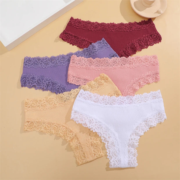 Femme Favs™ - BlossomLace™ Cotton Panties