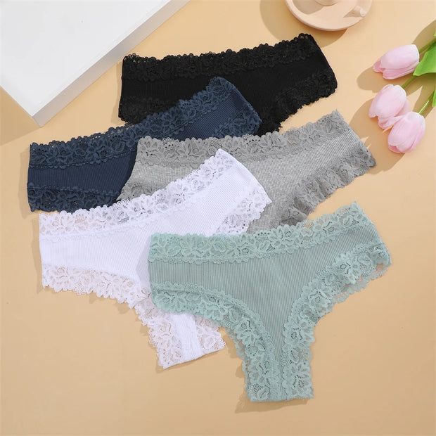 Femme Favs™ - BlossomLace™ Cotton Panties