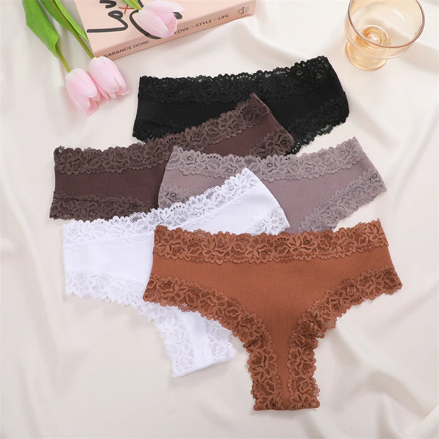 Femme Favs™ - BlossomLace™ Cotton Panties