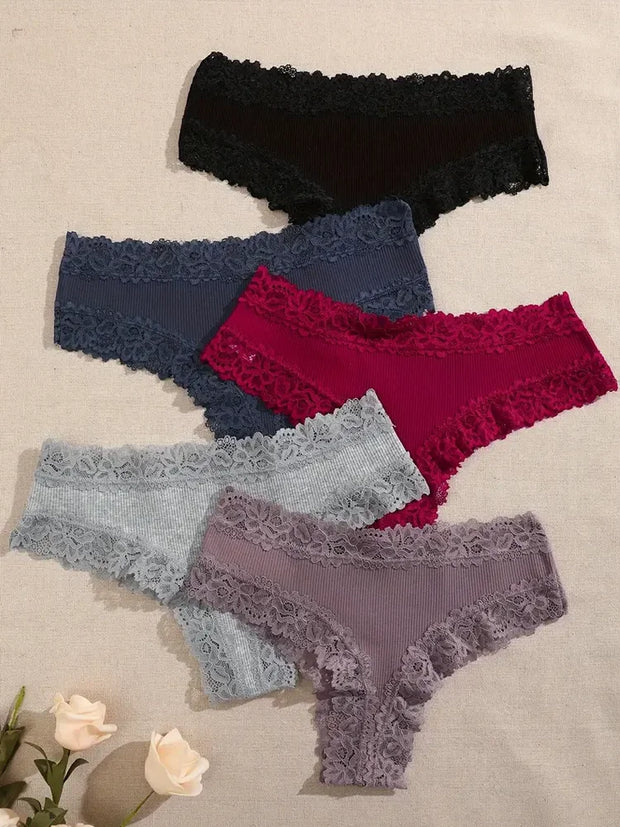 Femme Favs™ - BlossomLace™ Cotton Panties